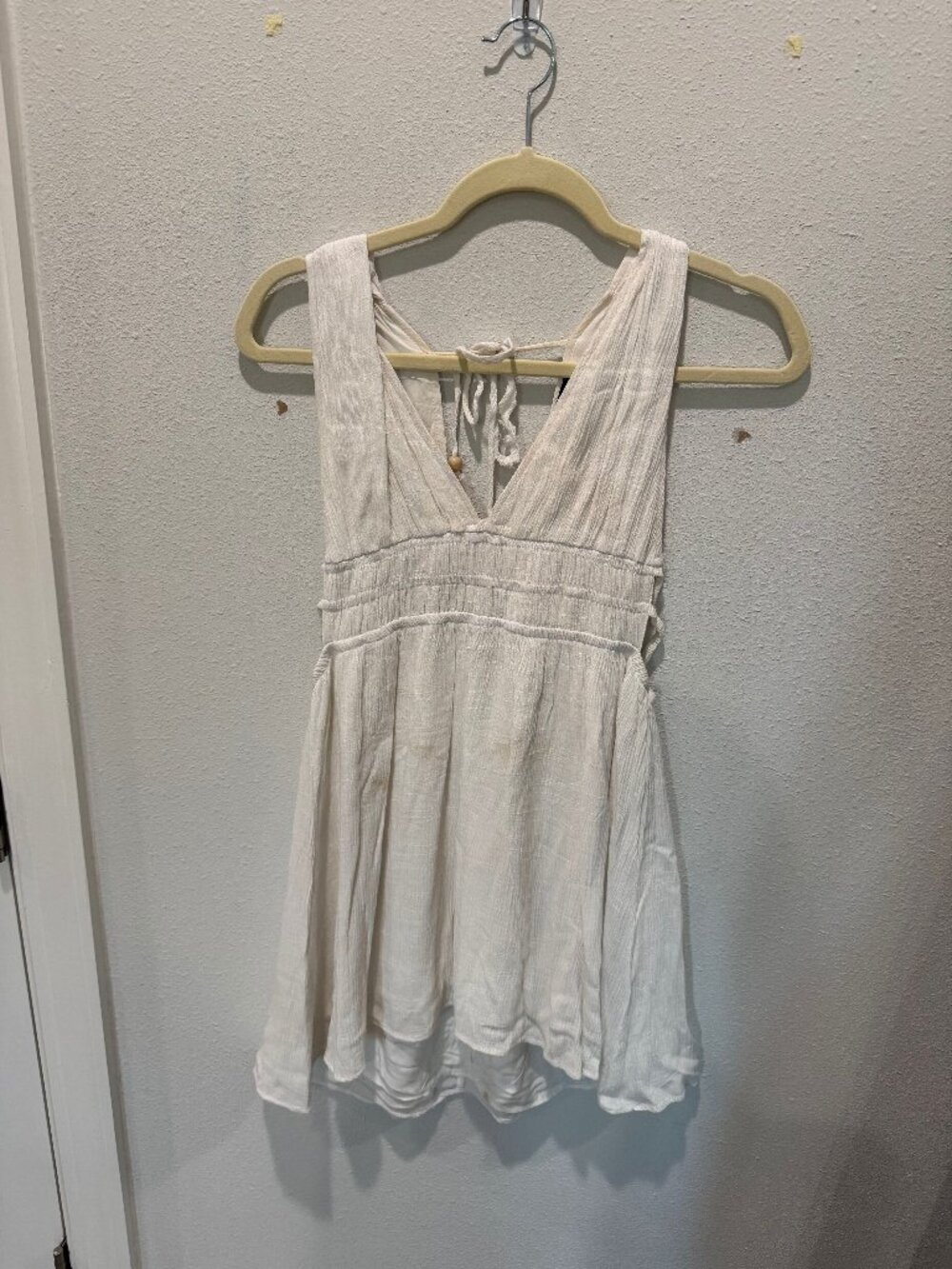 White beachy mini dress
